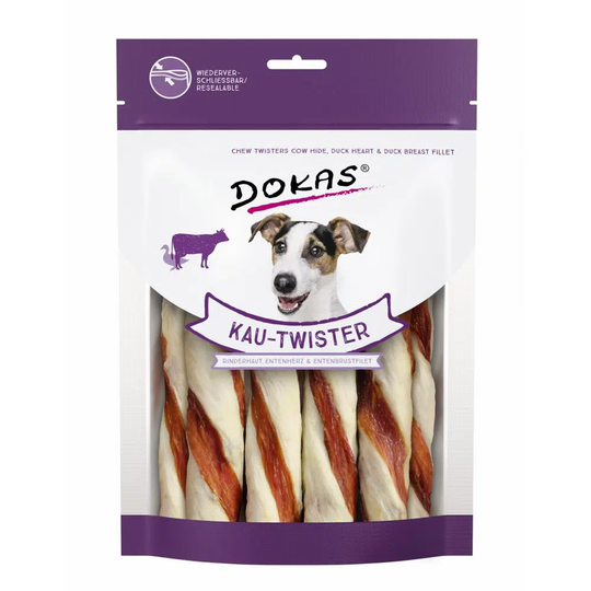 DOKAS Hundesnacks Kautwister Rind und Ente 200g