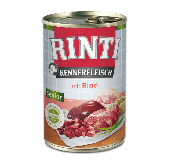 Rinti Kennerfleisch Nassfutter für Hunde Dose Senior - mit Rind