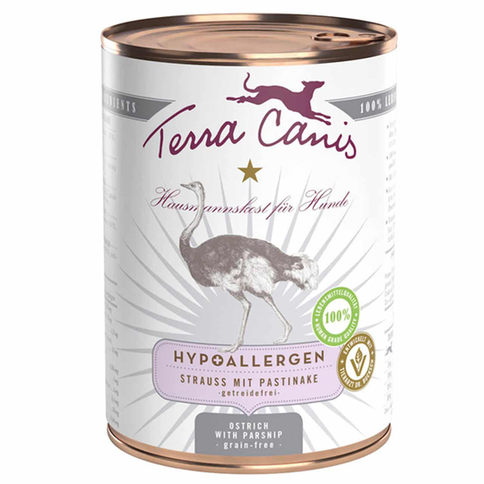 Terra Canis Nassfutter für Hunde Strauß mit Pastinake Hypoallergen