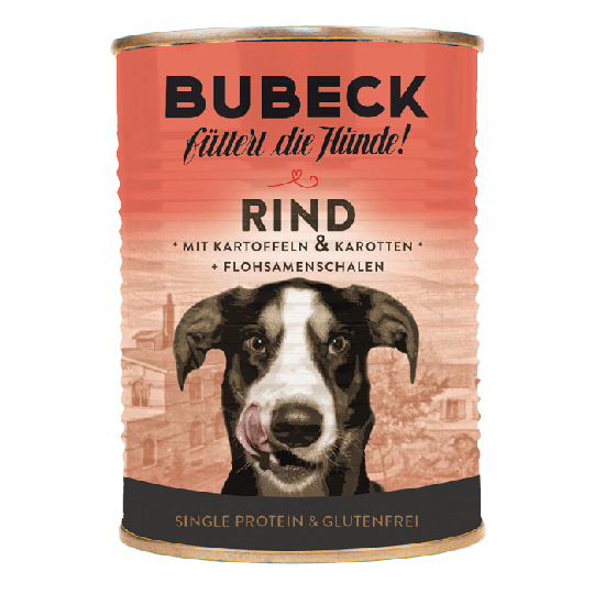 BUBECK BÜCHSENFLEISCH Nassfutter für Hunde Rind - 800g