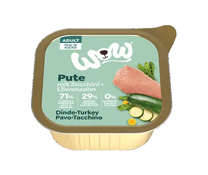 WOW Hunde Nassfutter ADULT PUTE MIT ZUCCHINI