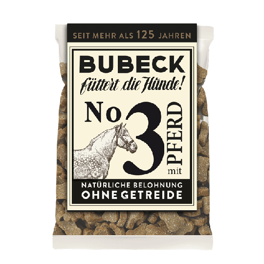 BUBECK Snacks für Hunde No. 3 mit Pferd - getreidefrei- Hundekuchen