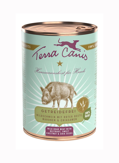 Terra canis Nassfutter für Hunde Getreidefrei Wildschwein