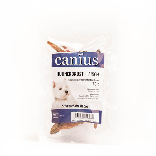 Canius Hundesnacks Hühnerbrust und Fisch 70g