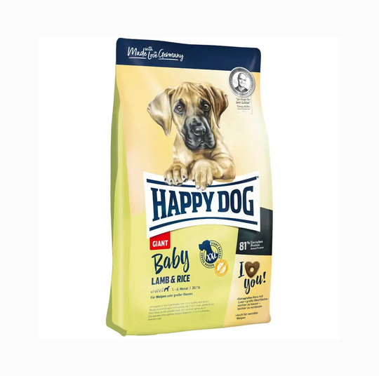 Happy Dog Trockenfutter für Hunde Young Baby Giant Lamm & Rice
