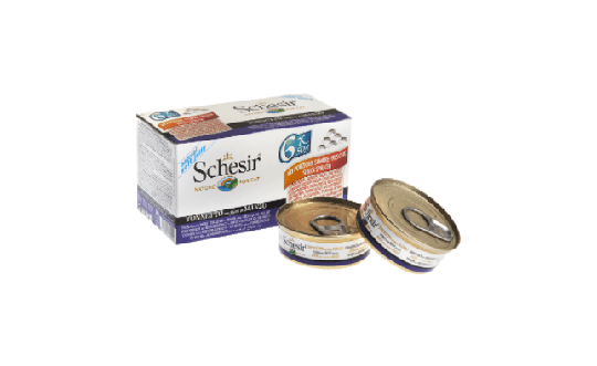 Schesir Nassfutter für Katzen Multipack Jelly Thunfisch mit Rinderfilet