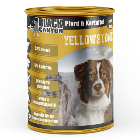 Black Canyon Nassfutter für ausgewachsene Hunde - 410g - Pferd