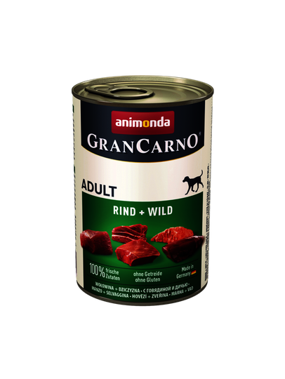 Animonda GranCarno Hunde Nassfutter Adult Rind+Wild