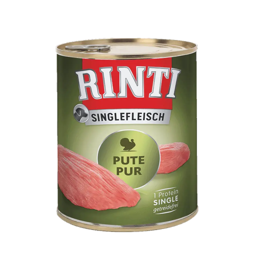 Rinti Singlefleisch Nassfutter für Hunde Dose Pute Pur