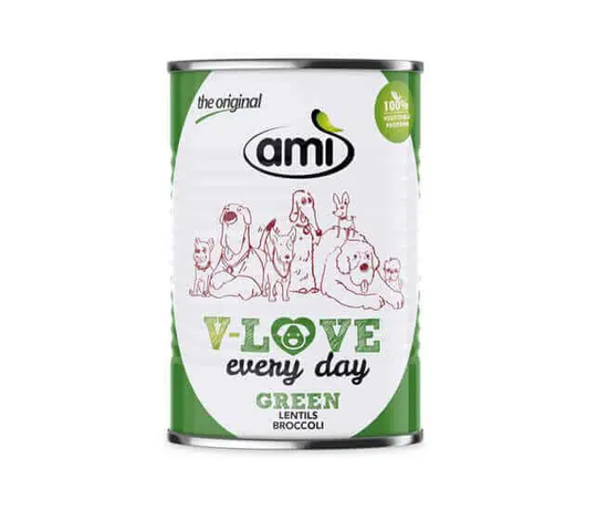 AMI Dog Nassfutter für Hunde V-Love GREEN