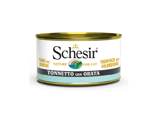 Schesir Nassfutter für Katzen Dosen Jelly Thunfisch+Goldbrasse