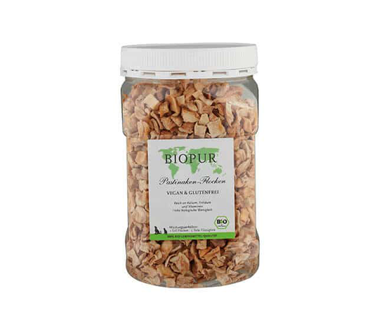 BIOPUR Bio Pastinaken-Flocken 150g für Hunde und Katzen