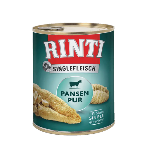 Rinti Singlefleisch Nassfutter für Hunde Dose Pansen Pur