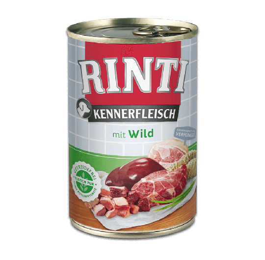 Rinti Kennerfleisch Nassfutter für Hunde Dose Wild
