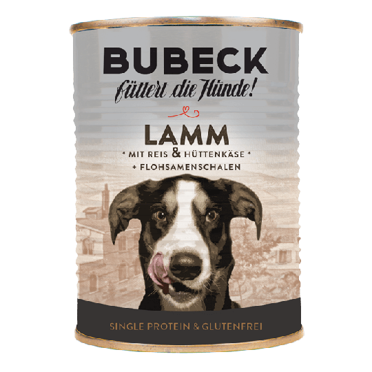 BUBECK BÜCHSENFLEISCH Nassfutter für Hunde Lamm 400g