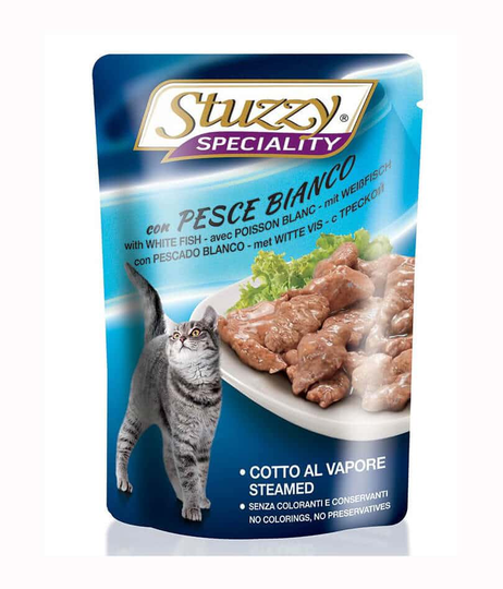 Stuzzy Nassfutter für Katzen Speciality Beutel Weißfisch