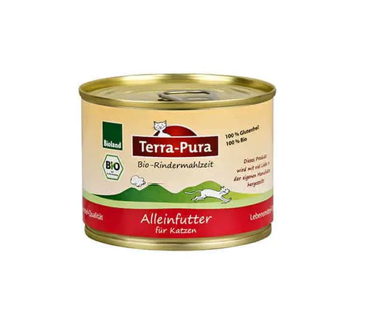 Terra-Pura Bio Nassfutter Rindermahlzeit (Katze) - 200 g