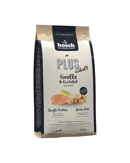 Bosch Hunde Trockenfutter PLUS Adult Sensible getreidefrei PLUS Forelle
