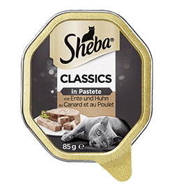Sheba Nassfutter für Katzen Schale Classics - in Pastete Ente+Huhn
