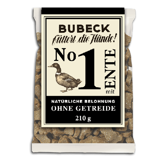BUBECK Snacks für Hunde No. 1 mit Ente - getreidefrei- Hundekuchen