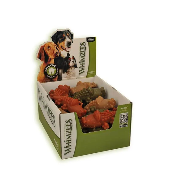 Whimzees Hundesnacks DisplayKrokodile L 30Stk.