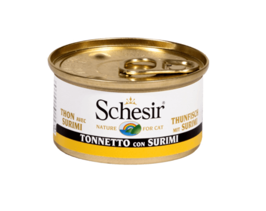 Schesir Nassfutter für Katzen Dosen Jelly Thunfisch mit Surimi