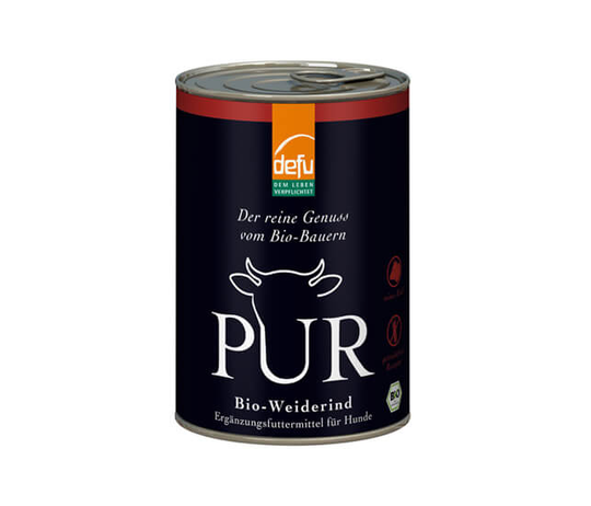 Defu BIO PUR Weiderind-Nassfutter für Hunde - 800g