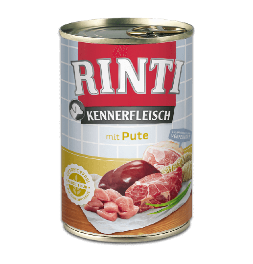 Rinti Kennerfleisch Nassfutter für Hunde Dose Pute
