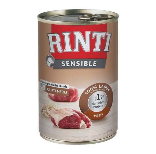 Rinti Sensible Nassfutter für Hunde - Lamm + Reis
