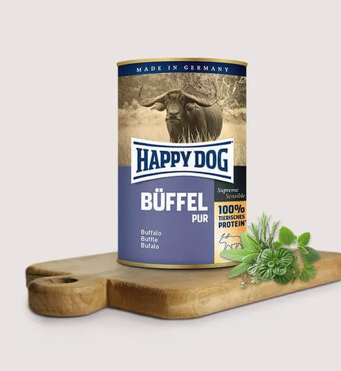 Happy Dog Dose Büffel Pur Nassfutter für Hund