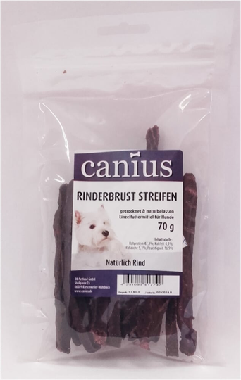 Canius Hundesnacks Rinderbrust Streifen 70g