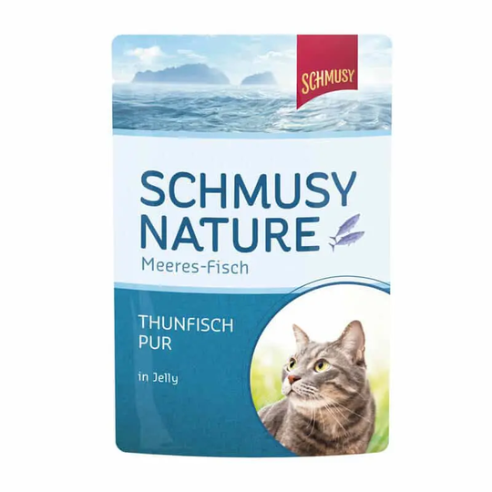 Schmusy Nassfutter Nature Meeres-Fisch Frischebeutel Thunfisch Pur