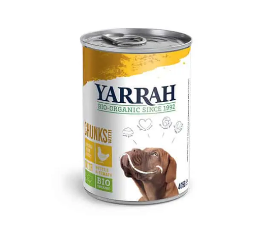 Yarrah Bio Hunde Nassfutter Bröckchen mit Huhn, Brennnessel und Tomate