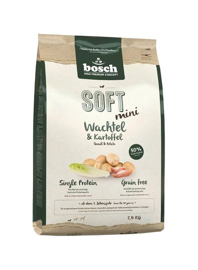 Bosch - Trockenfutter - Soft Mini Wachtel und Kartoffel