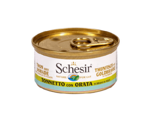 Schesir Nassfutter für Katzen Thunfisch mit Goldbrasse