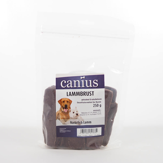 Canius Hundesnacks Lammbrust getrocken. 250g