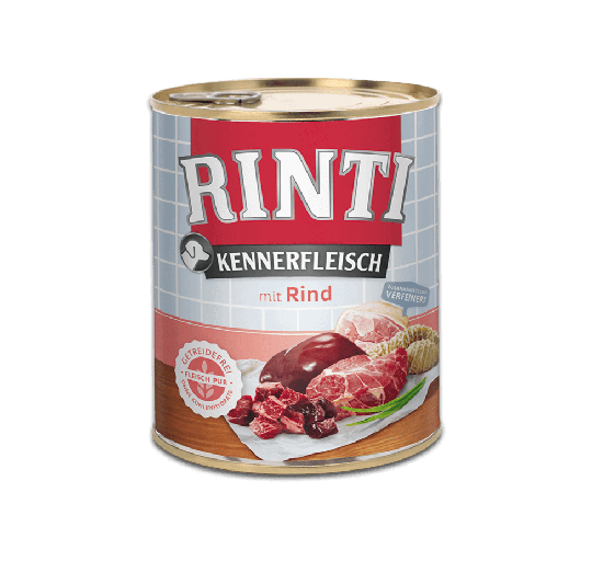 Rinti Kennerfleisch Hunde Nassfutter-Dose Rind 800g