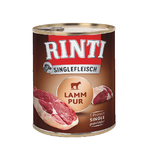 Rinti Singlefleisch Nassfutter für Hunde Dose Lamm Pur