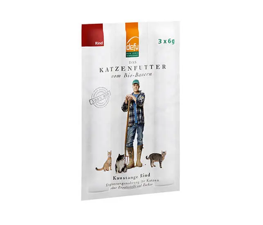 Defu BIO Kaustange Rind Snacks für Katzen