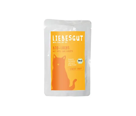 Liebesgut Lachs mit Apfel und Karotte (Adult für Katzen) - 100g
