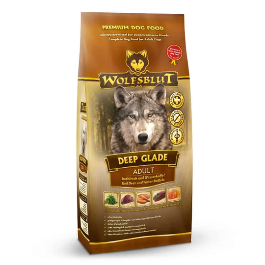 Wolfsblut Trockenfutter für Hunde Deep Glade Adult - Rothirsch mit Süßkartoffel