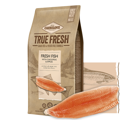 Carnilove Hunde Trockenfutter - Adult True Fresh Fish with Chickpeas and Apples