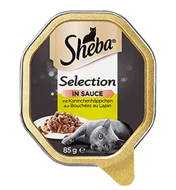 Sheba Nassfutter für Katzen Schale Selection in Sauce - mit Kaninchenhäppchen