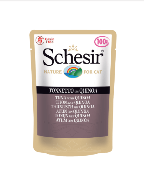 Schesir Nassfutter für Katzen Jelly In Beutel Thunfisch mit Quinoa