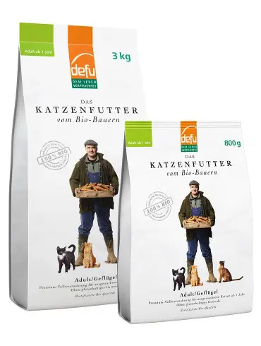 Defu Trockenfutter für Katzen BIO Geflügel Adult