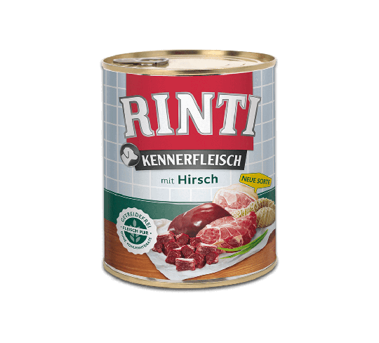 Rinti Kennerfleisch Hunde Nassfutter-Dose Hirsch 800g