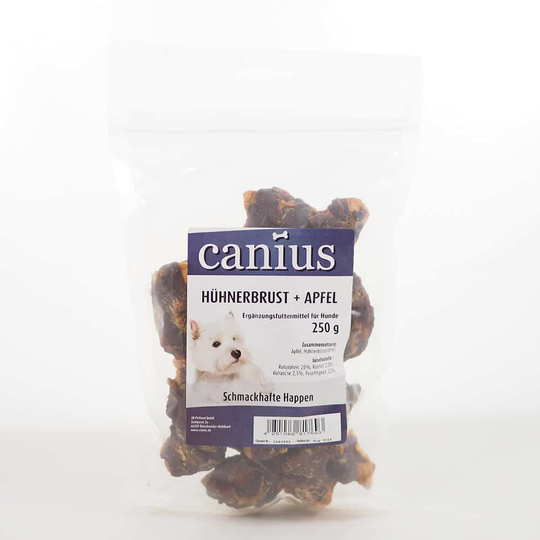 Canius Hundesnacks Hühnerbrust und Apfel 250g