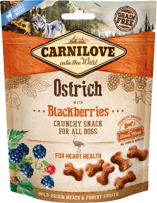 Carnilove Snacks für Hunde Crunchy Ostrich with Blackberries