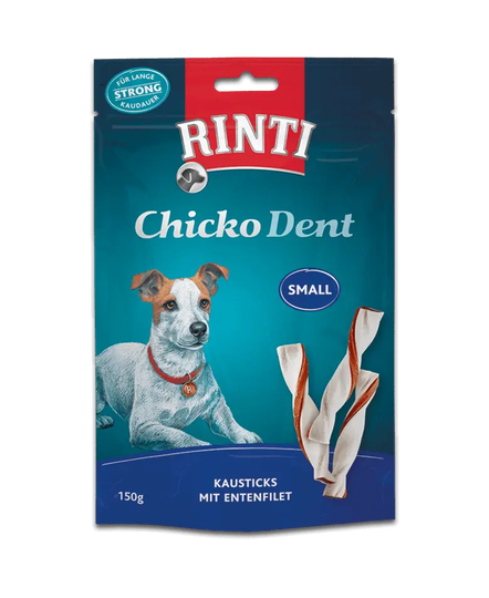 Rinti Chicko Dent Snacks für Hunde Ente Gedrehte Kausticks Small