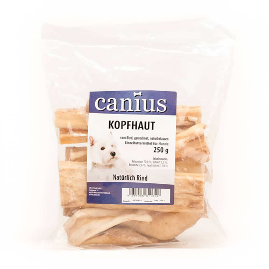 Canius Hundesnacks Kopfhaut getrocken 250 g